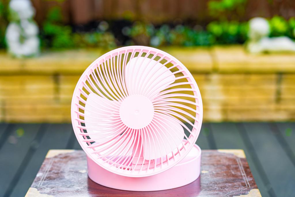 Splash Telescopic Foldable Portable Fan - Rechargeable - Pink